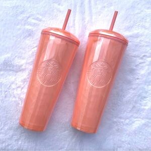 Starbucks Venti Tumbler Pink Marble Pearl Kaleidoscope 24 oz Cold Cup 2021